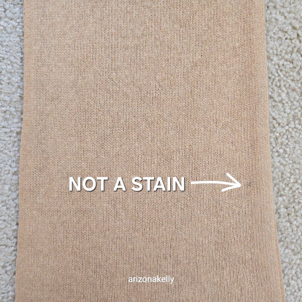 Portolano Cashmere Knit Scarf Tan - Picture 2 of 9